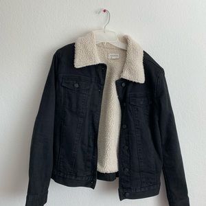 Pacsun denim shearling jacket
